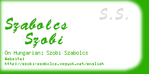 szabolcs szobi business card